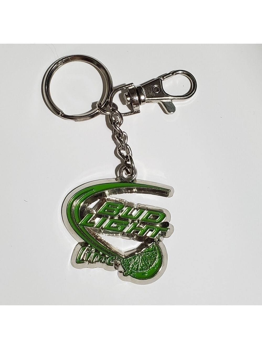 Bud light lime metal lime green keychain Beer promotional